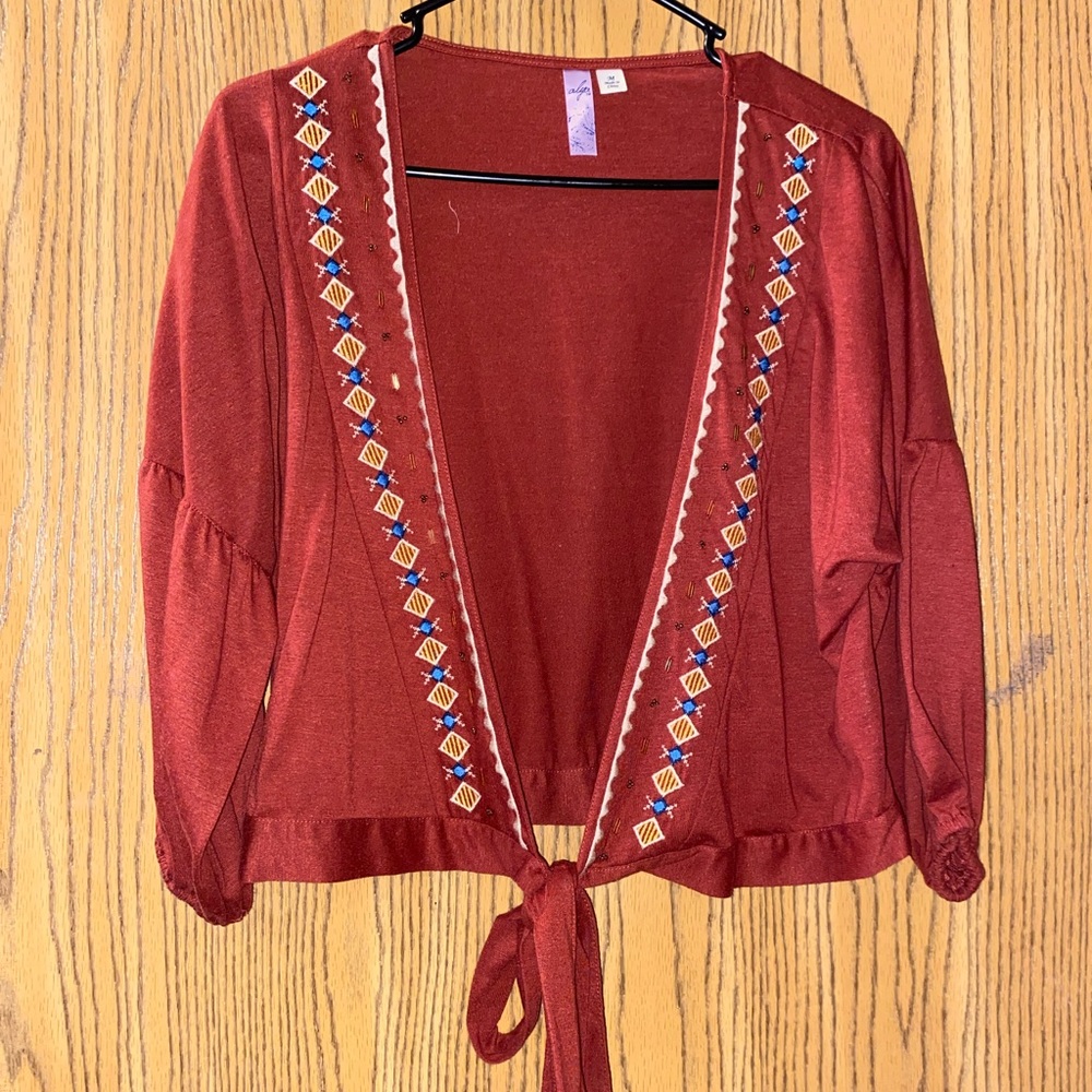 Beaded wrap top